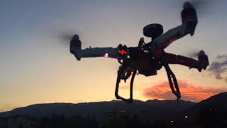Quadcopter hover test flight. Tetovo - Macedonia