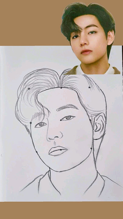 BTS V Kim taehyung drawing #drawing #bts #kimtaehyung