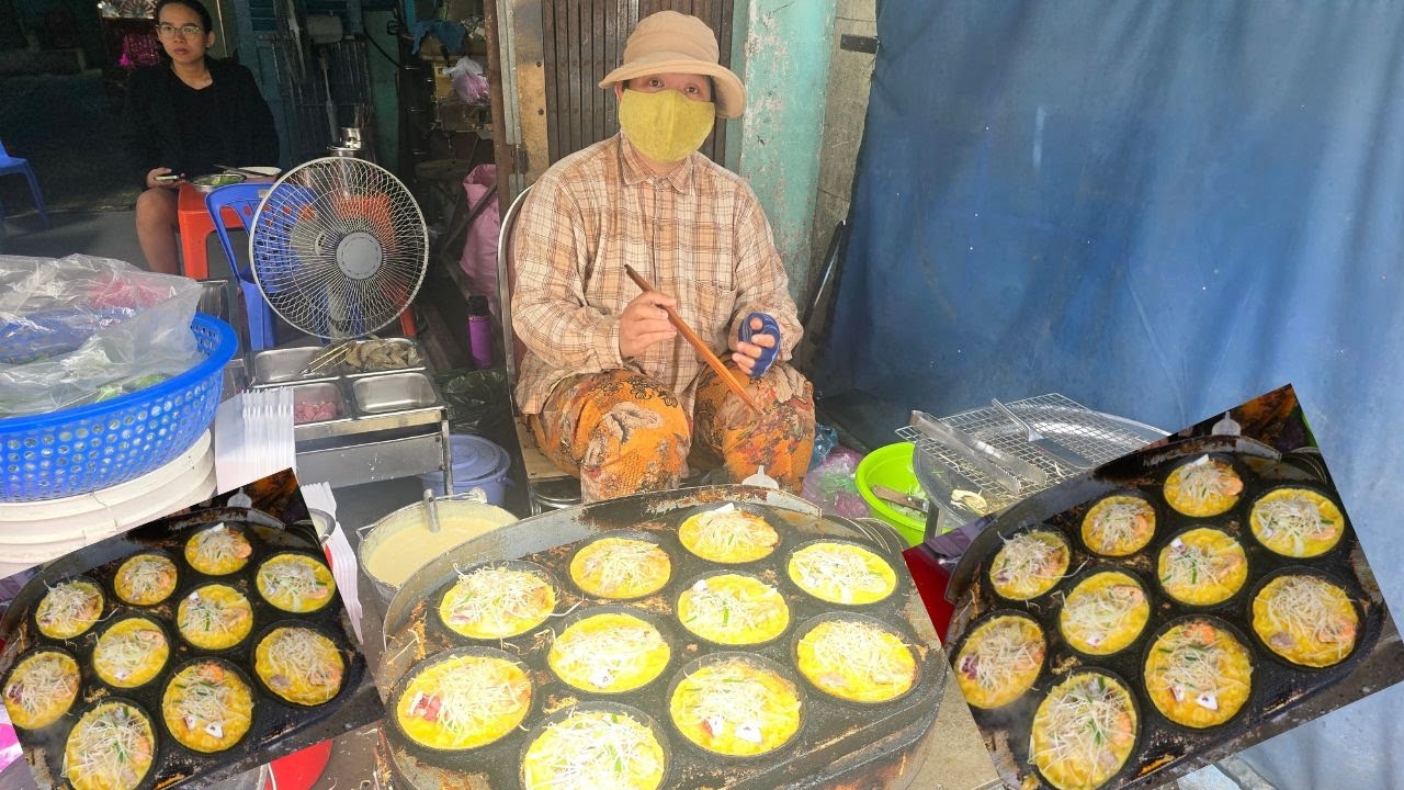 Tiệm bánh xèo tôm mực tươi sống, càng mưa bà chủ càng hốt tiền thấy ham