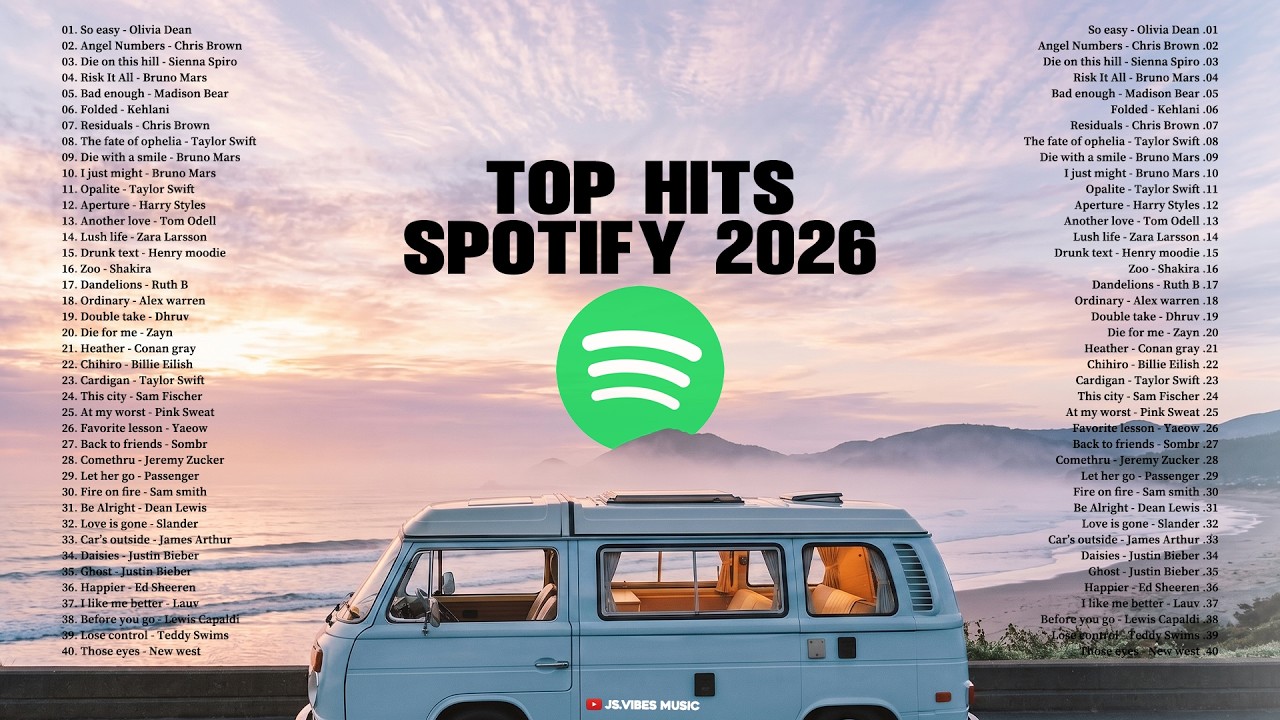 ⁣Top Hits Music Spotify Playlist 2026🔥|| Calm and Soft Acoustic Songs -- Best 50 Hot Billboard 2026