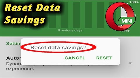 How to Reset Data Savings in Opera Mini || Opera Mini Reset Data Saving Setting
