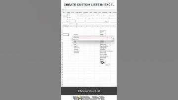 Excel Time Savers : Create Custom Lists #exceltips #excel #mexcel