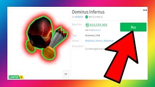 Getting Dominus Infernus My Dream Hat Youtube - dominus infernus roblox