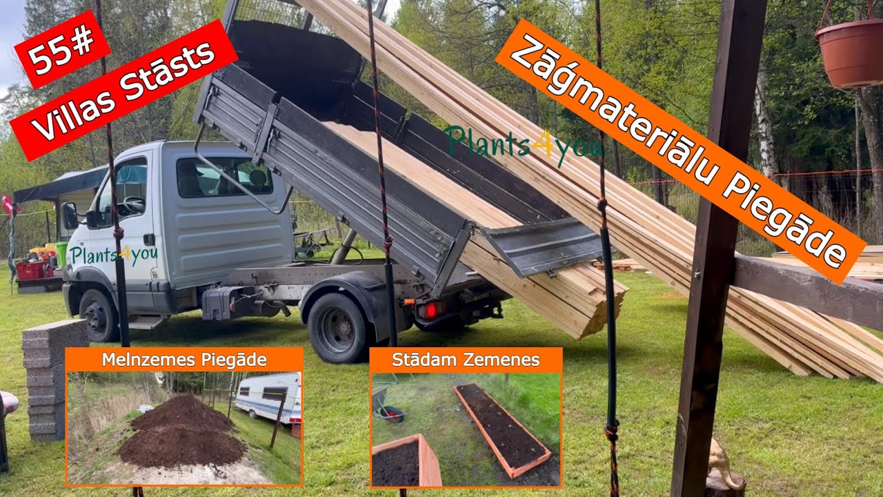 55# Zāģmateriālu un Melnzemes Piegāde - Zemeņu Stādi | Villas Stāsts