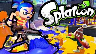 Splatoon Wii U Octobrush VS Ink Brush! Weapon Tips & Strategy Octo Kraken Online Gameplay HD PART 30