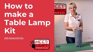 How to make a Table Lamp from Fabric and Wallpaper using a Kit