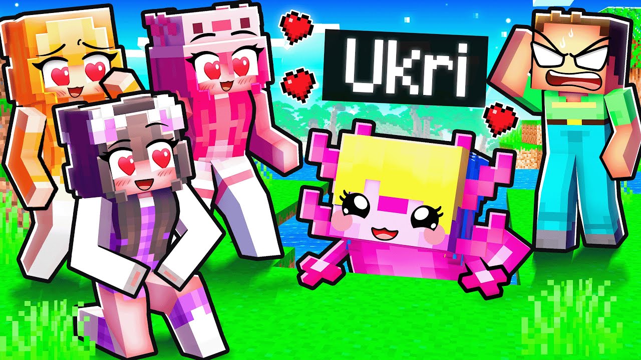 Als BABY-AXOLOTL Mädchen Rizzen in Minecraft!