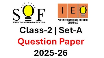 IEO English Olympiad Class 2 Question Paper 2025-26 Set A