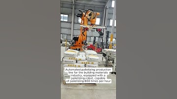 Automated palletizing production, equipped with a palletizing robot#automation #automationtechnology