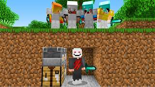 Minecraft 1 Người Thường vs 4 Kẻ Săn Người