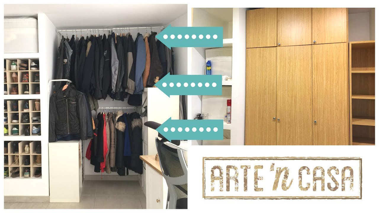 como fabricar un closet casero Organizar armario sencillo colgar hechos ...