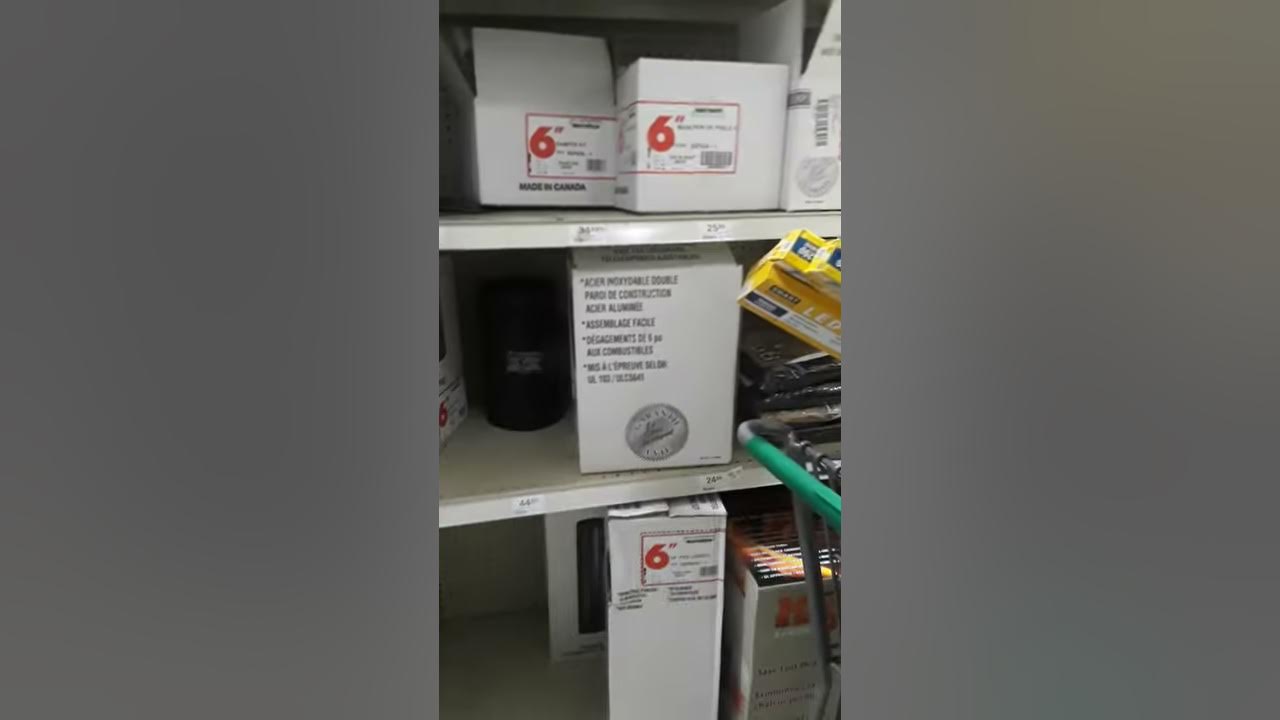 Menards wood stove section for pipes YouTube