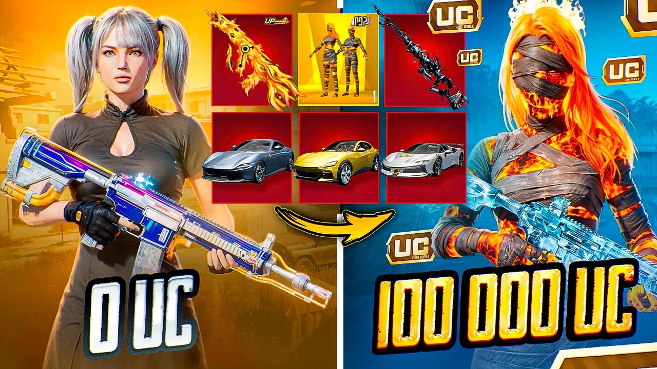 100 000 UC! 🔥 ПРОКАЧКА АККАУНТА ПОДПИСЧИЦЕ - ВЕЛИКАЯ БИТВА С МУМИЕЙ! 🤩 PUBG Mobile