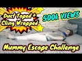 DUCT TAPED PLUS CLING WRAPPED MUMMY ESCAPE CHALLENGE | JEMLEX  ( turn on cc for subtitle)