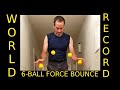 6ball force bounce juggle world record 6 minutes 8 seconds  271