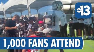 Raiders Open Training Camp Practice Draws 1,000 Fans in Henderson
