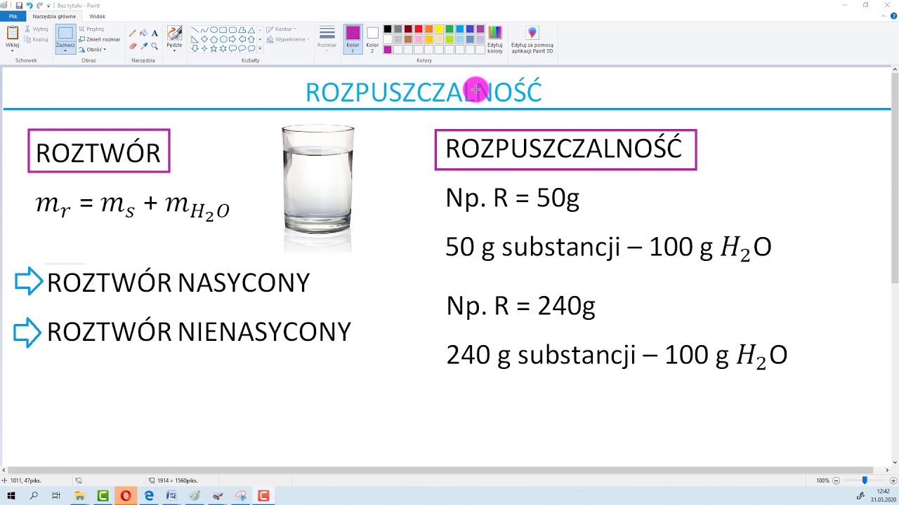 Rozpuszczalność substancji #1 klasa 7 Wstęp teoretyczny SP 7 - YouTube