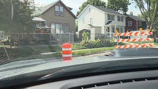 Driving through road construction 07/24/2026