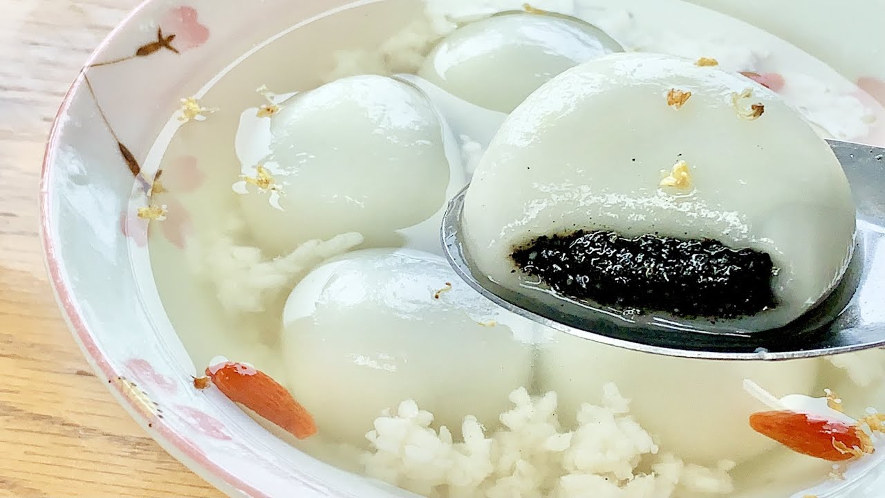 Black Sesame Glutinous Rice Balls TANG YUAN | 黑芝麻汤圆 (Sweet & Tasty ...