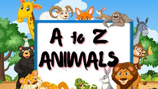 Alphabet A To Z Alphabet Zoo Learn Alphabets With Their Animals Name A To Z Animals