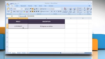 How to use the RADIANS function in Excel :Tutorial