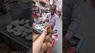 Amazing Brown Mature Coconut Cutting in India - Indian Street Food