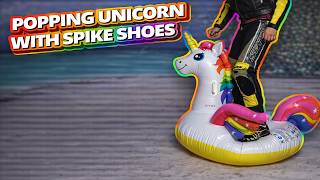 Pop inflatable - UNICORN VS. SPIKES! (Who will win?)