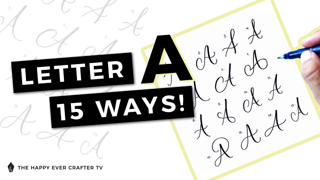 Modern Calligraphy: The Entire Uppercase Alphabet - The Happy Ever Crafter