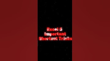 Excel 5 Important Shortcut Tricks 😱✅ #shorts #excel #exceltricks #exceltips #exceltutorial #viral