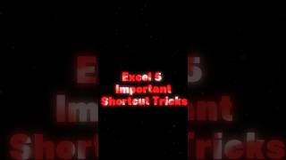 Excel 5 Important Shortcut Tricks 😱✅ #shorts #excel #exceltricks #exceltips #exceltutorial #viral