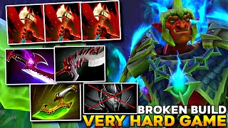 Troll Warlord VERY Hard Game Jungle Farming Broken Build Perma Root - Dota 2