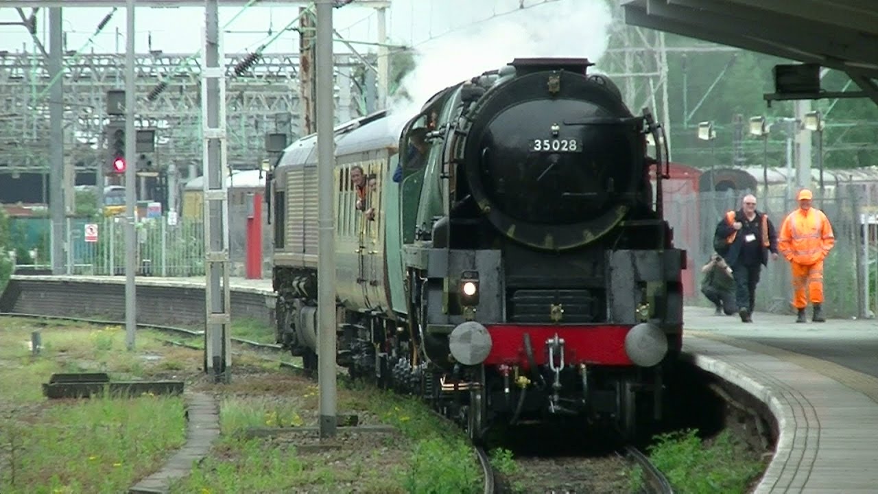 35028 'Clan Line' returns to the Mainline - 18th May 2017 - YouTube