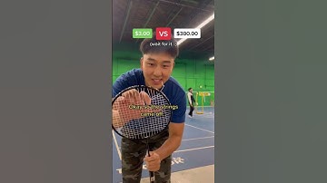 Thumbnail of $3 VS $300 racket #shorts