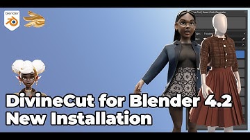 DivineCut for Blender 4.2 - New Installation Video (Smart Cloth Generator)