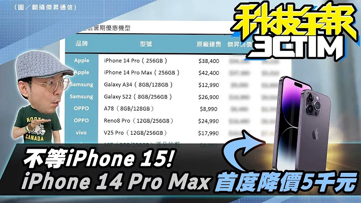 不等iPhone15上市!iPhone14 ProMax通路降價5000元！Uber Eats外送訂單加收「服務費」！打擊假帳號！YouTube新規範六行為可能被封號[3cTim哥科技午報] - 天天要聞