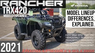 2021 Honda Rancher 420 ATV Model Lineup Differences Explained TRX420 FourTrax Buyer s Guide
