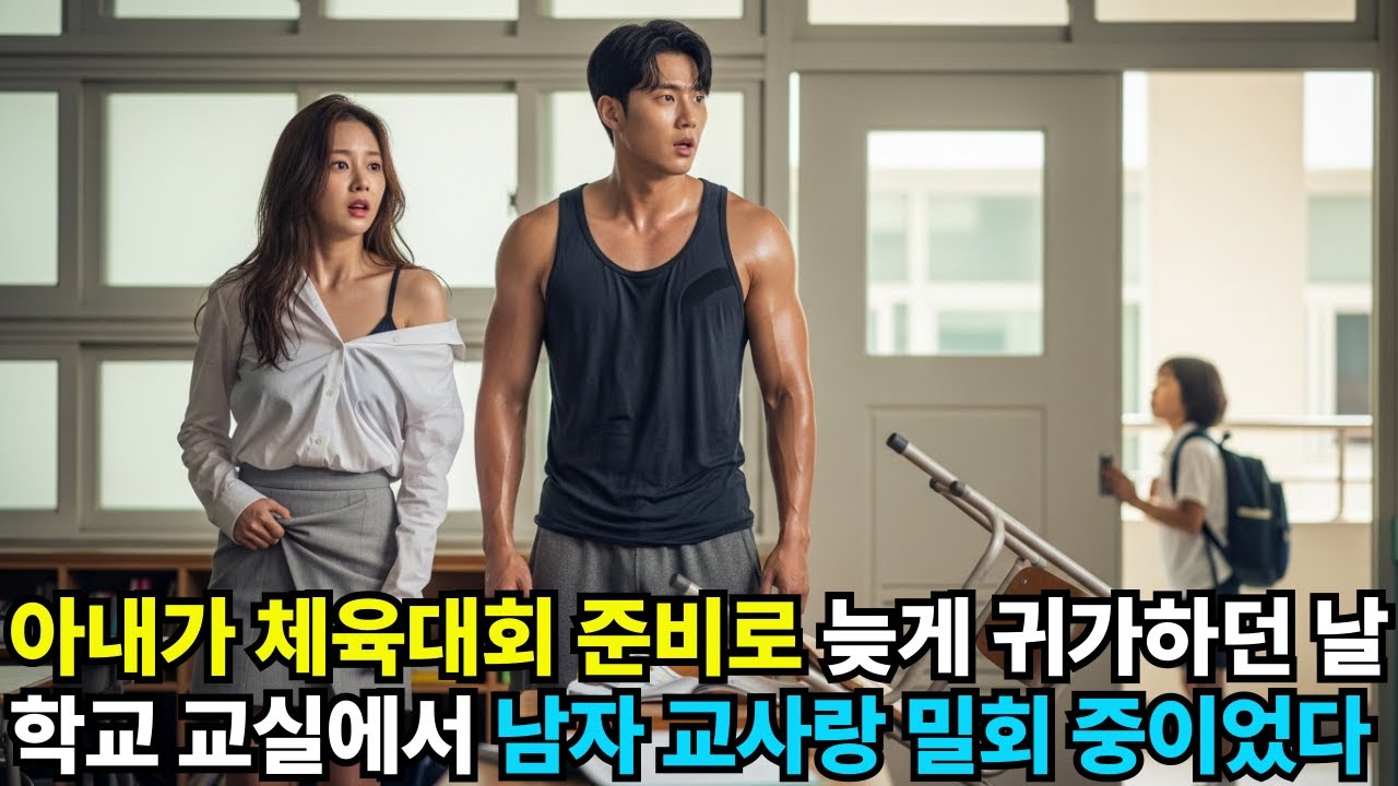 Outline Video 아내가 체육대회 준비로 늦게 귀가하던 날 학교 교실에서 남자 교사랑 밀회 중이었다