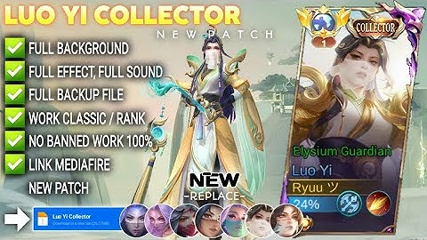 Script Skin Luo Yi Collector - Elysium Guardian No Password | Full Effect Voice | Patch Terbaru