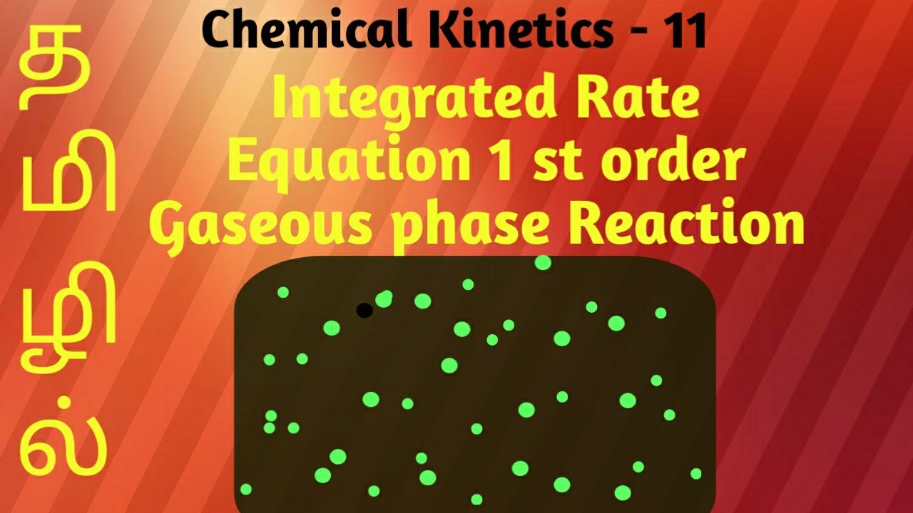 Integrated Rate Equation for First Order Gaseous phase Reaction in