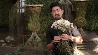 DIY Pom Daisy and Wax Flower "Pom Pom" Bouquet
