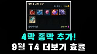 [로스트아크] T4 레이드 더보기 효율 (9/14 기준)