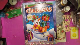 Dollar Tree Junk Journal Challenge Supplies-Christmas Edition, Crinkle Noise Alert