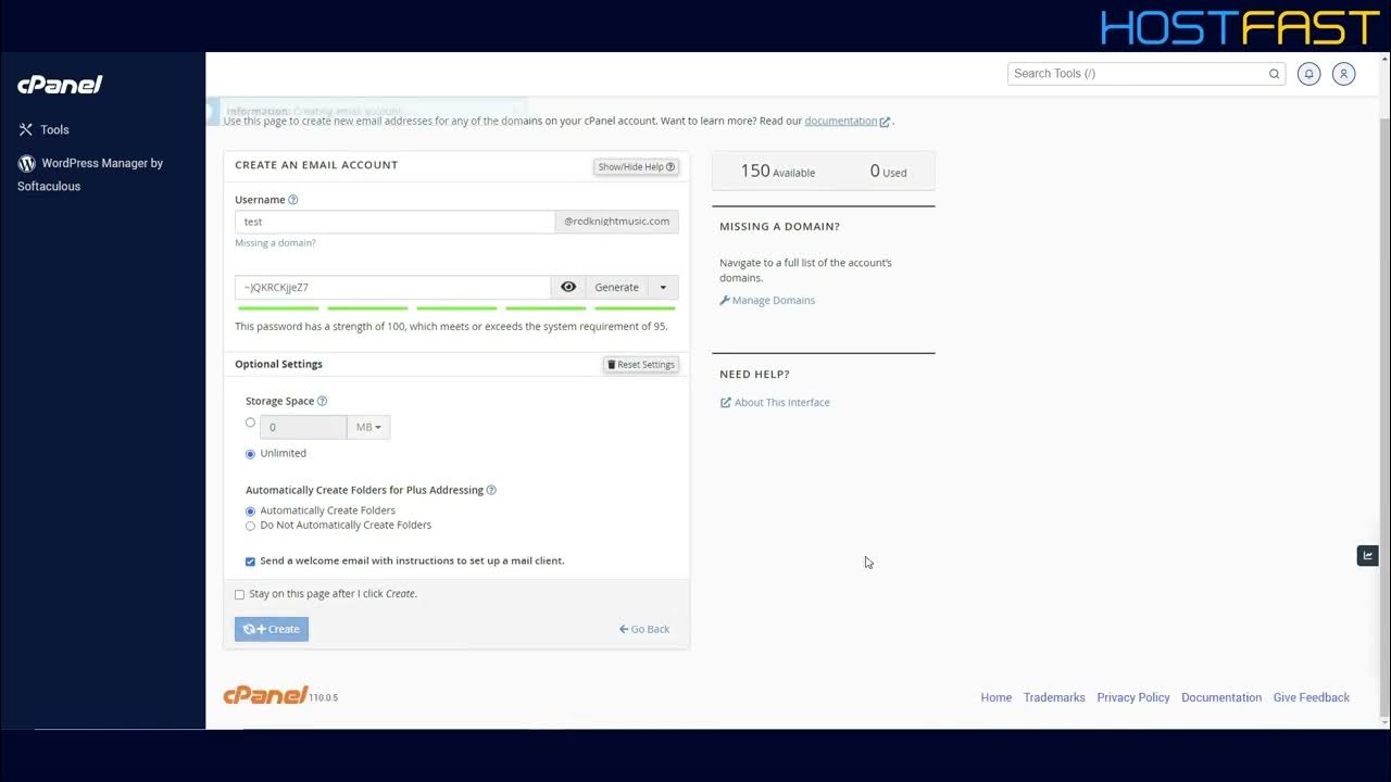 hostfast-how-to-create-a-email-account-in-cpanel-youtube