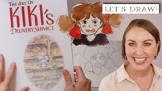 Let's draw Kiki of Kiki's Delivery Service (Hayao Miyazaki character)