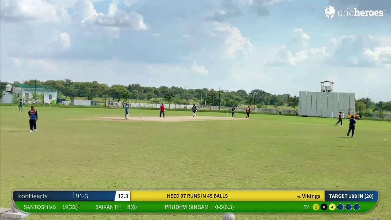 Vikings vs IronHearts | Live - Hyderabad (Telangana) Sky Park Cricket Ground 2
