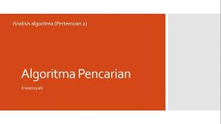 Algoritma Pencarian Biner