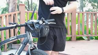 Epessa Bike Handlebar Bag,Bike Basket with Durable Quick Install & Release Double Clamp Bracket