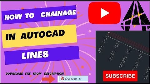 How to Chainage in Autocad Drawing line