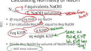 Prelab for NaOH Standardization lab