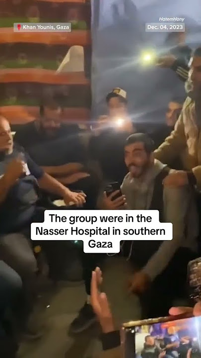 Gaza journalists sing together during a night of heavy fighting
